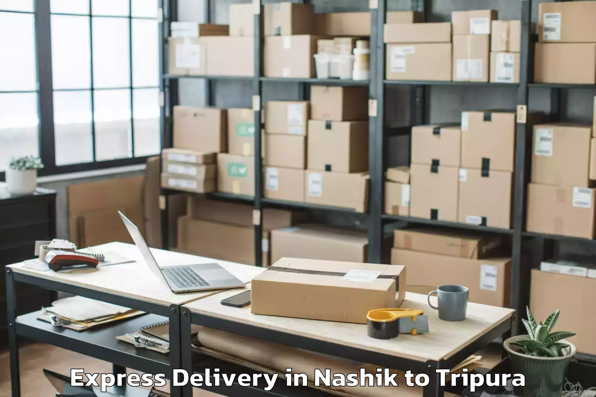 Affordable Nashik to Gournagar Express Delivery